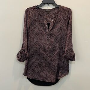 Rock & Republic Printed High-Low Blouse - XS - Stylish & Comfortable